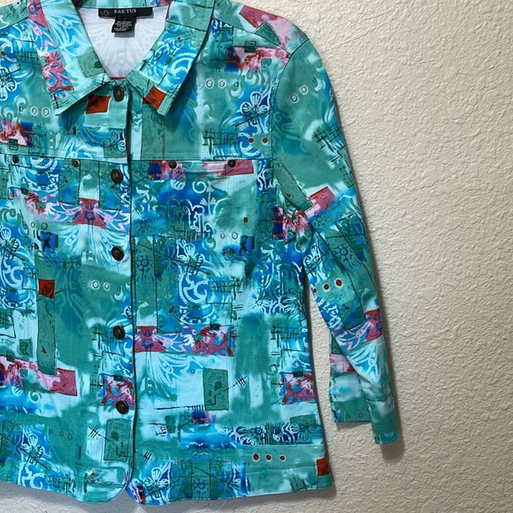 Kak Tus Women's Vintage Printed Jacket. Very Good Condition. Size M. - Picture 3 of 11